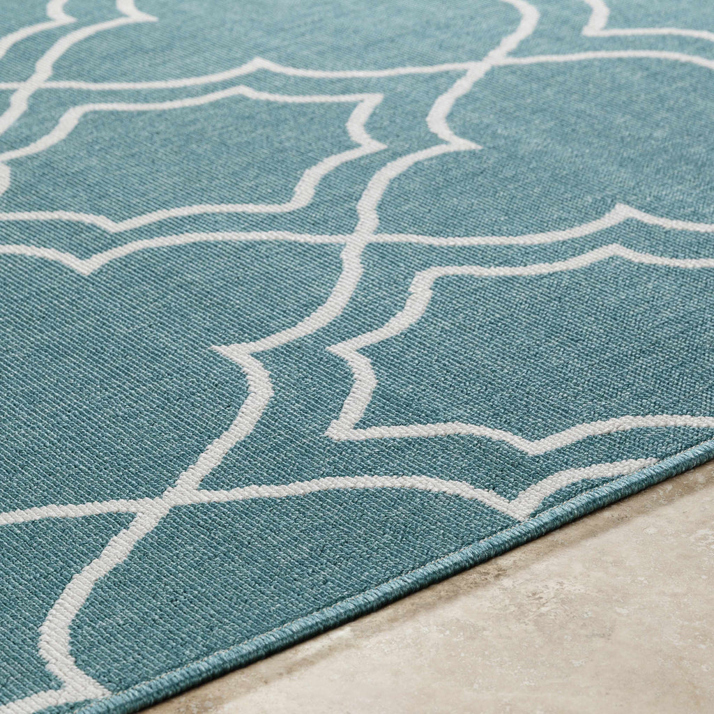 Hauteloom Folsom FOL Teal Machine Made Olefin Rug