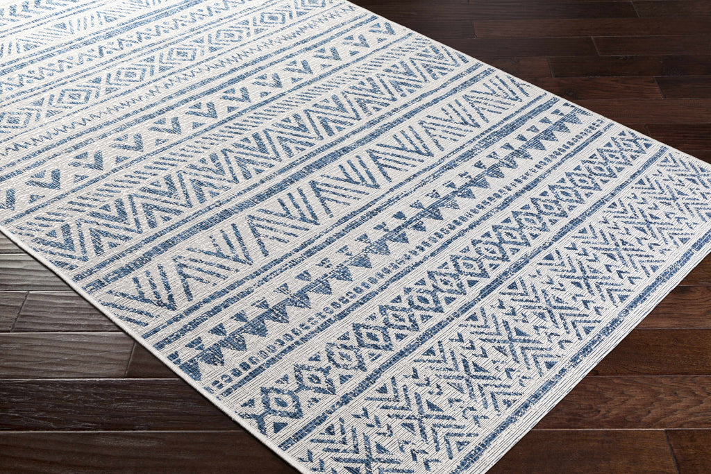 Hauteloom Forfar FORF Navy Machine Made Polypropylene Rug