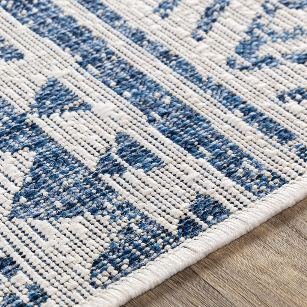 Hauteloom Forfar FORF Navy Machine Made Polypropylene Rug