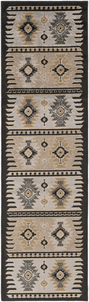 Hauteloom Foxburg FOX Charcoal Machine Made Polypropylene Rug