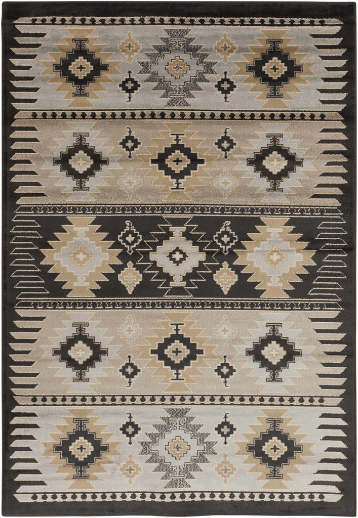 Hauteloom Foxburg FOX Charcoal Machine Made Polypropylene Rug