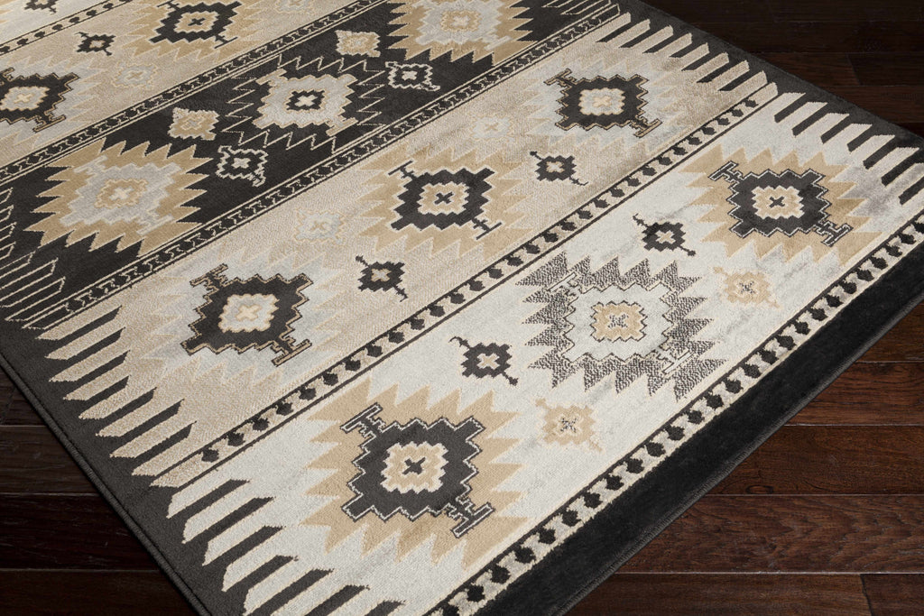 Hauteloom Foxburg FOX Charcoal Machine Made Polypropylene Rug