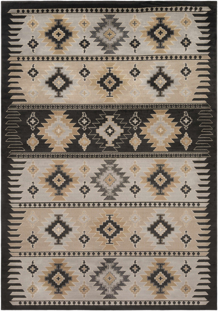 Hauteloom Foxburg FOX Charcoal Machine Made Polypropylene Rug