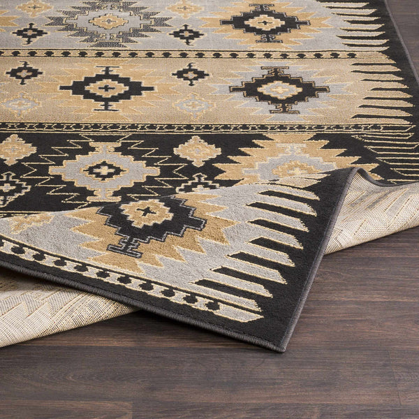Hauteloom Foxburg FOX Charcoal Machine Made Polypropylene Rug
