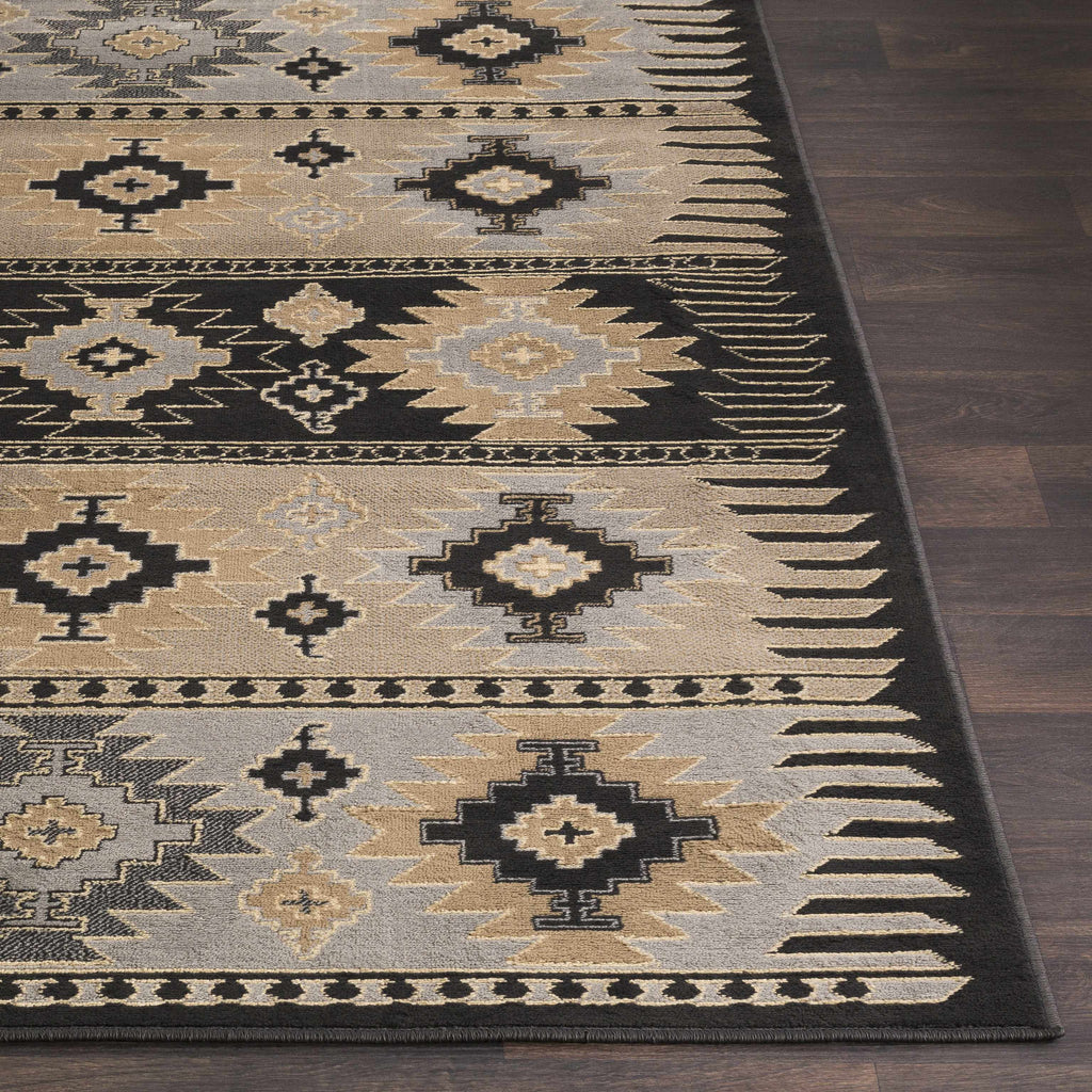 Hauteloom Foxburg FOX Charcoal Machine Made Polypropylene Rug