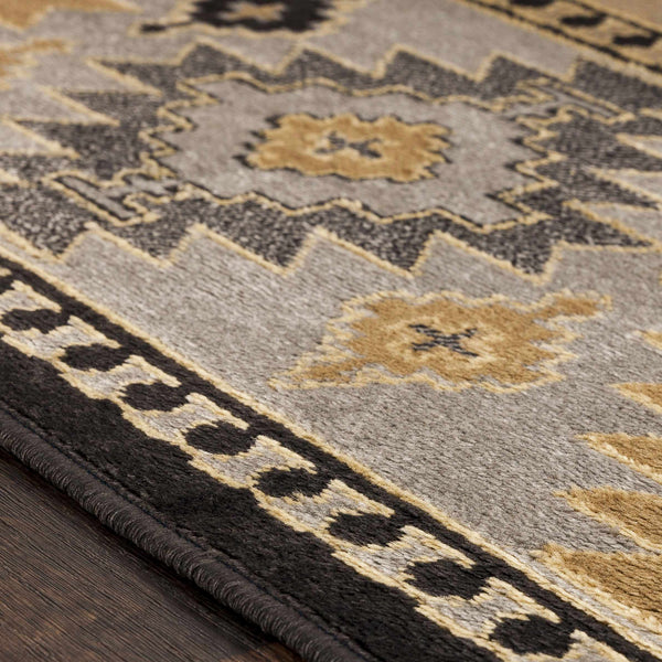 Hauteloom Foxburg FOX Charcoal Machine Made Polypropylene Rug