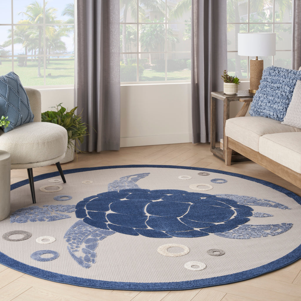 nourison aloha alh27 navy blue rug