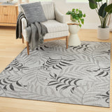 nourison garden oasis goa01 grey rug