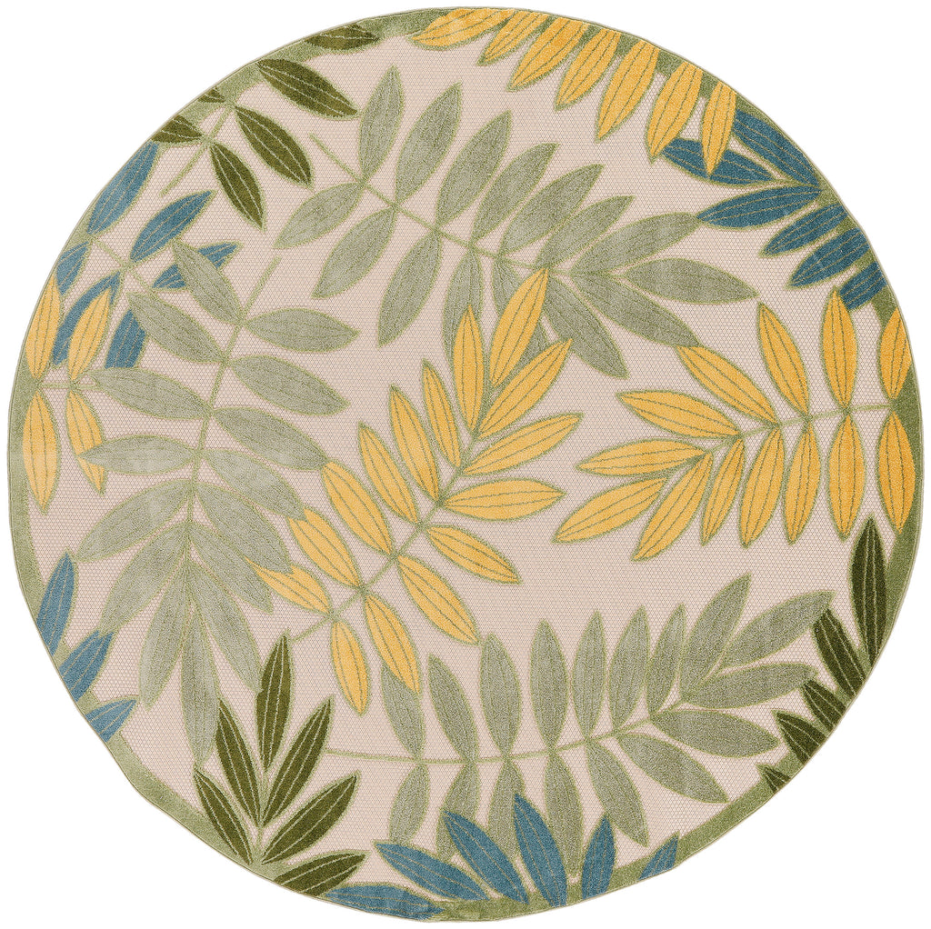 nourison aloha alh18 green multicolor rug