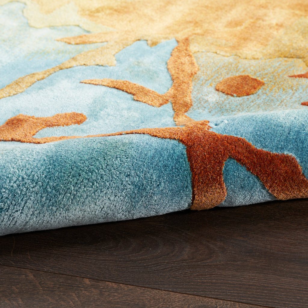 nourison prismatic prs29 gold multicolor rug