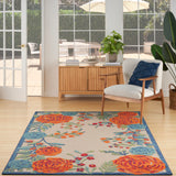 nourison aloha alh32 ivory multicolor rug