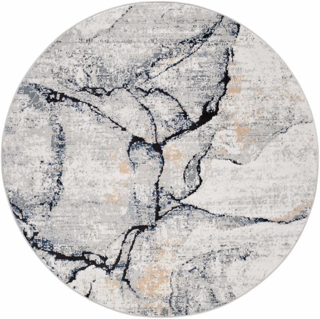 Hauteloom Fremantle FREMA Light Gray Machine Made Polypropylene Rug
