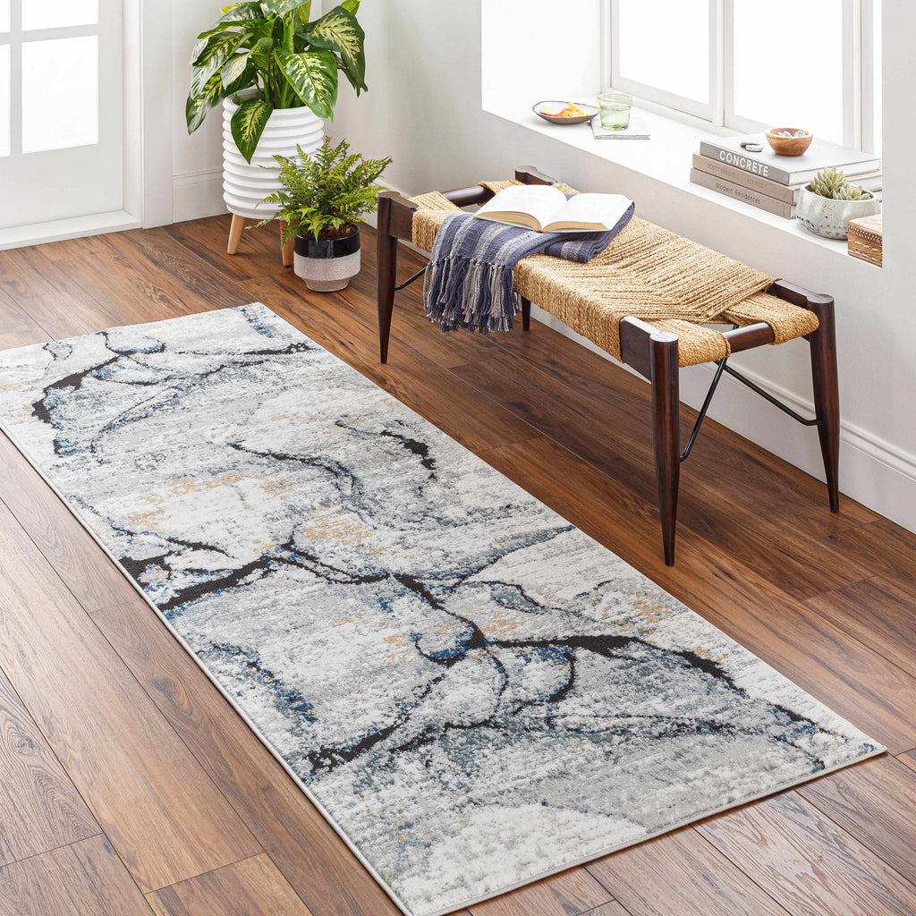 Hauteloom Fremantle FREMA Light Gray Machine Made Polypropylene Rug
