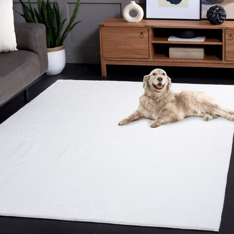 safavieh clearance faux rabbit fur frf100a ivory rug