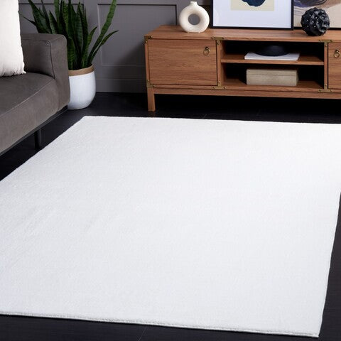 safavieh clearance faux rabbit fur frf100a ivory rug