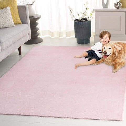 safavieh clearance faux rabbit fur frf100u pink rug