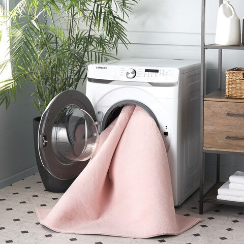 safavieh clearance faux rabbit fur frf100u pink rug
