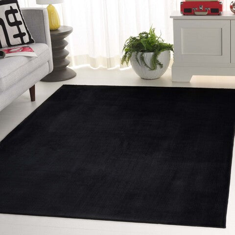 safavieh clearance faux rabbit fur frf100z black rug
