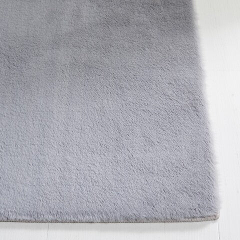 safavieh clearance faux rabbit fur frf500f light grey rug