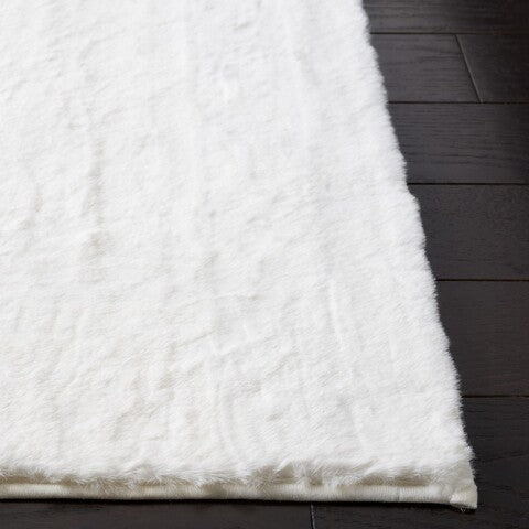 safavieh clearance faux rabbit fur frf976a off white rug