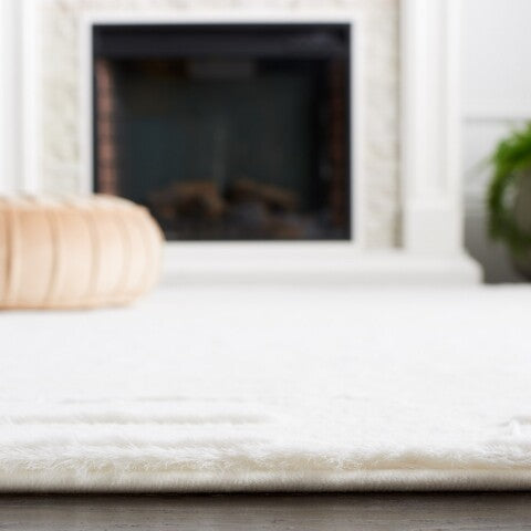 safavieh clearance faux rabbit fur frf976a off white rug