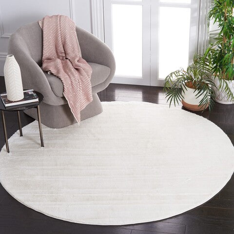 safavieh clearance faux rabbit fur frf976a off white rug