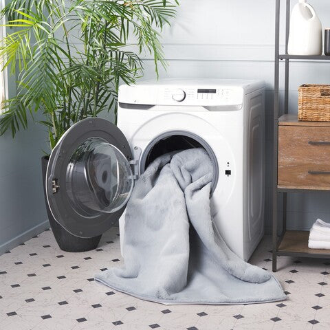 safavieh clearance faux rabbit fur frf976g silver rug
