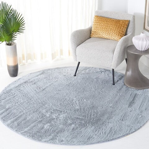 safavieh clearance faux rabbit fur frf976g silver rug