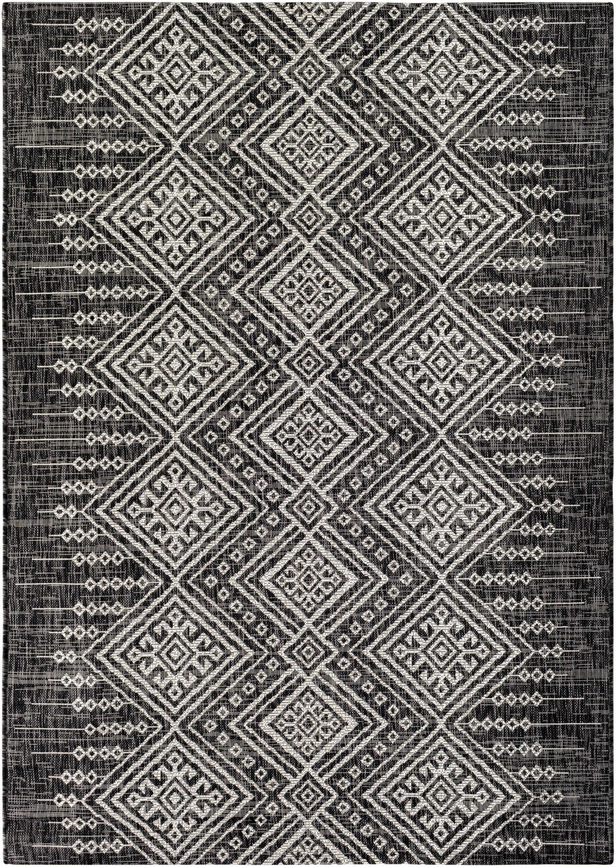 Hauteloom Frankville FRNKV Black Machine Made Polypropylene Rug