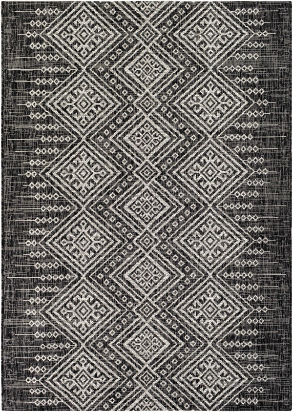 Hauteloom Frankville FRNKV Black Machine Made Polypropylene Rug