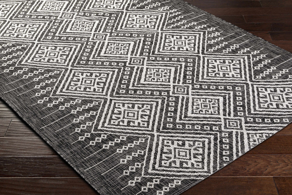 Hauteloom Frankville FRNKV Black Machine Made Polypropylene Rug
