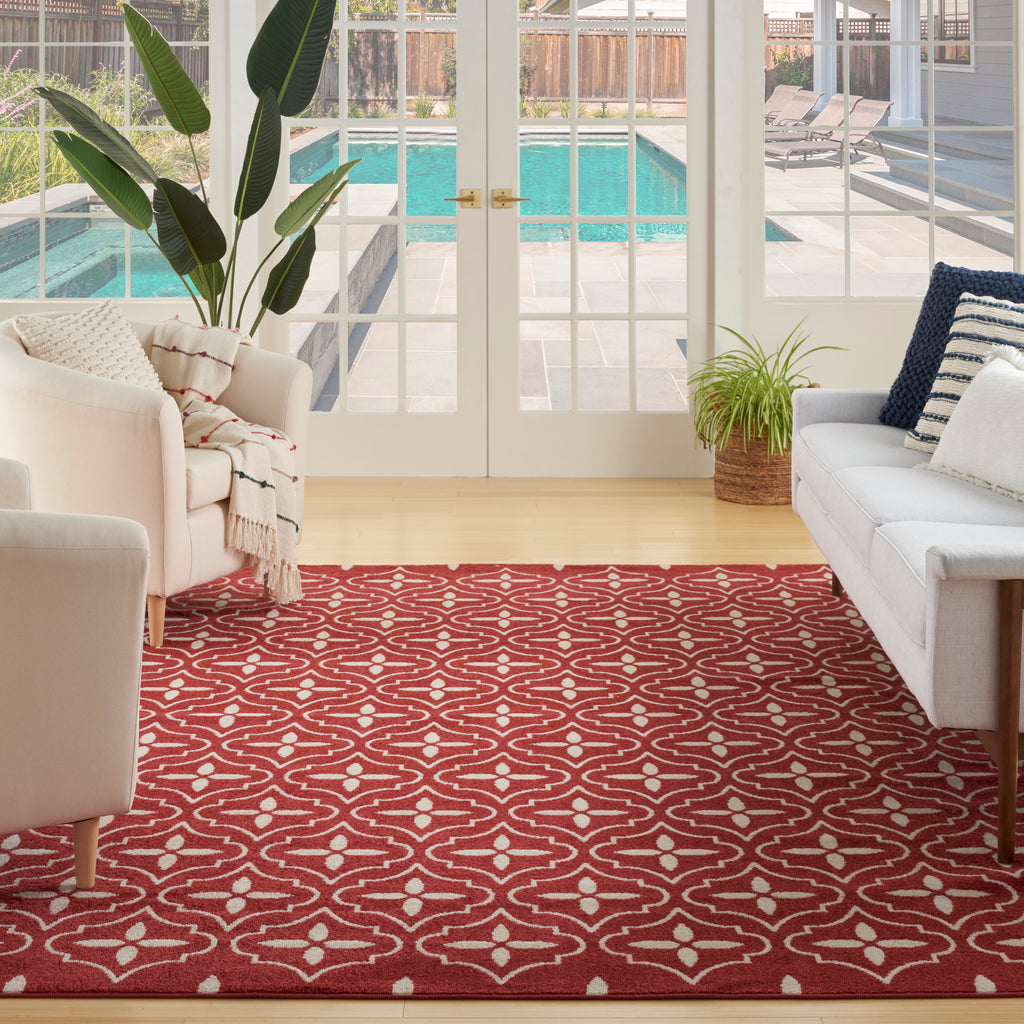 nourison nourison essentials nre04 brick ivory rug