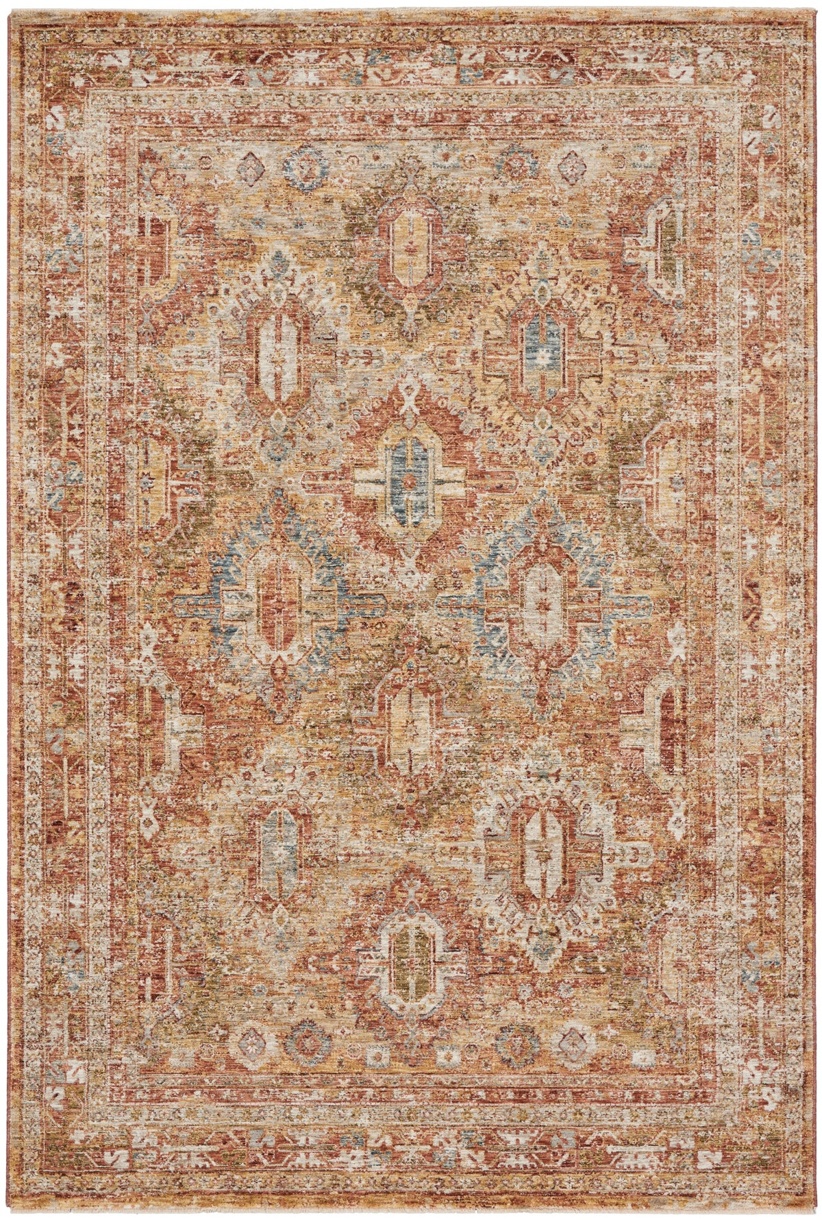nourison sahar shr01 rust rug