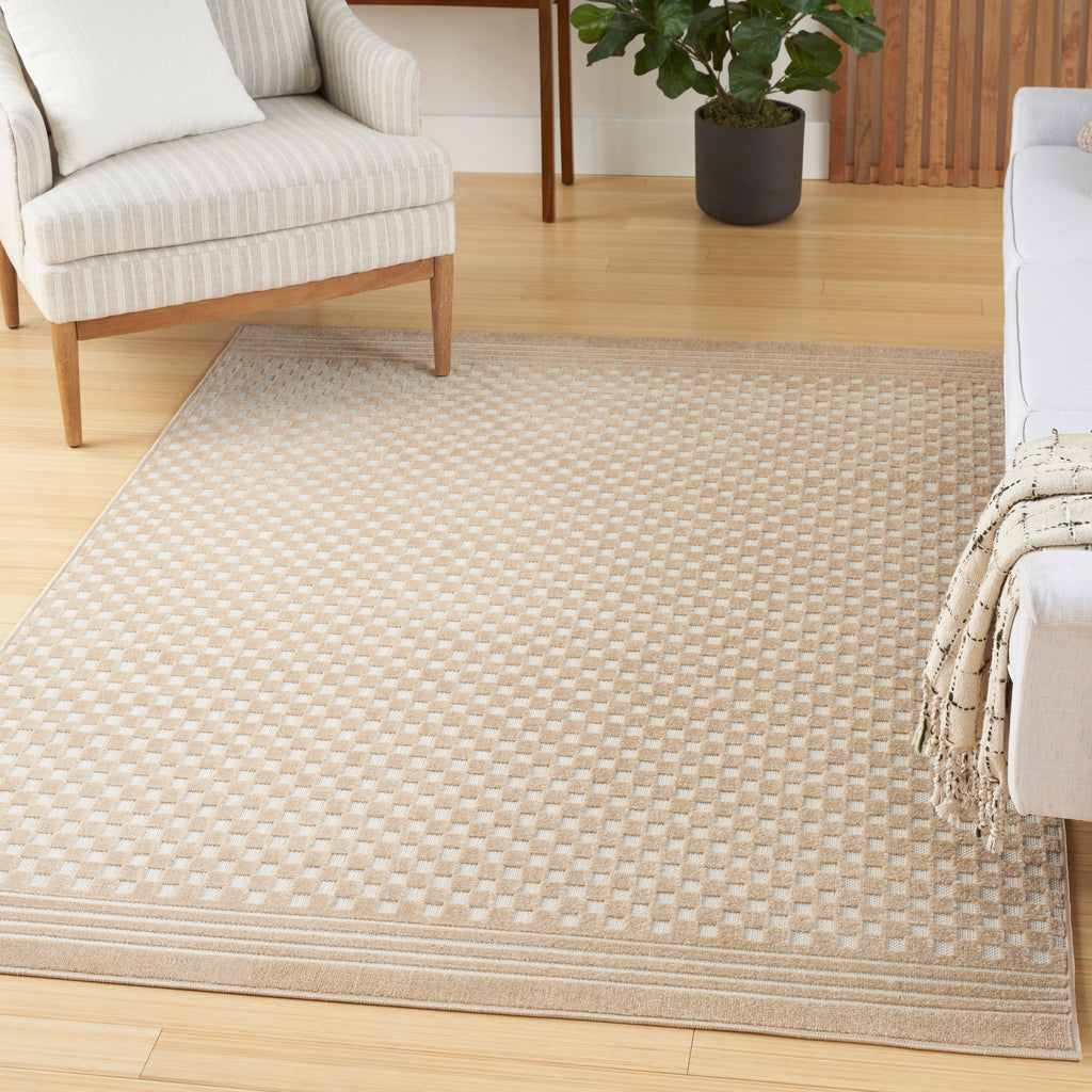 nourison care free caf02 taupe rug