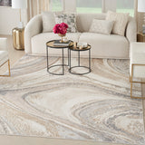nourison brushstrokes bsk03 cream grey rug