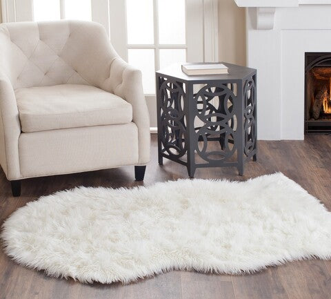 safavieh clearance faux sheep skin fss115a ivory rug