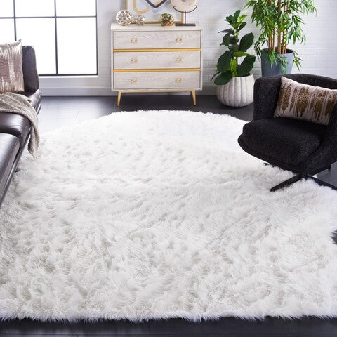 safavieh clearance faux sheep skin fss115a ivory rug