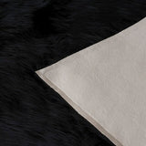 safavieh clearance faux sheep skin fss115b black rug
