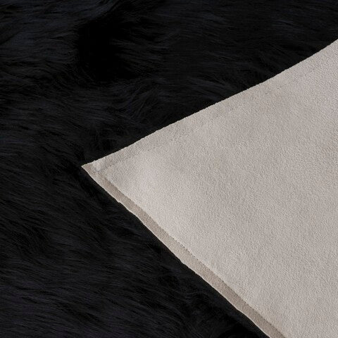 safavieh clearance faux sheep skin fss115b black rug