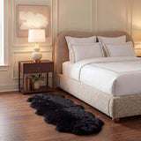 safavieh clearance faux sheep skin fss115b black rug