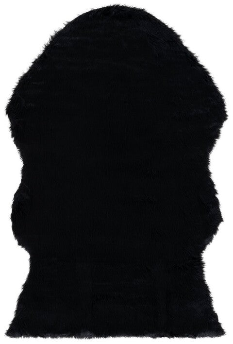safavieh clearance faux sheep skin fss115b black rug