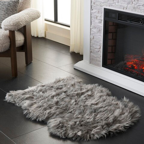 safavieh clearance faux sheep skin fss115d grey rug