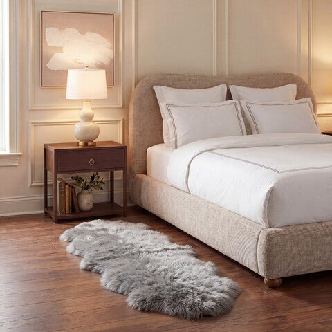 safavieh clearance faux sheep skin fss115d grey rug