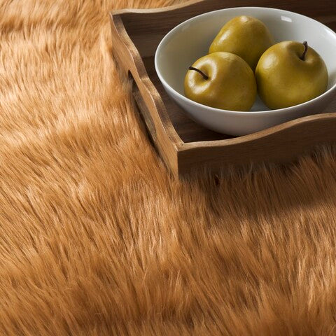 safavieh clearance faux sheep skin fss115e camel rug