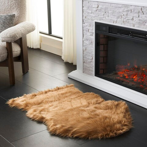safavieh clearance faux sheep skin fss115e camel rug