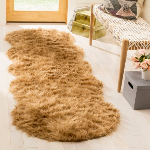 safavieh clearance faux sheep skin fss115e camel rug