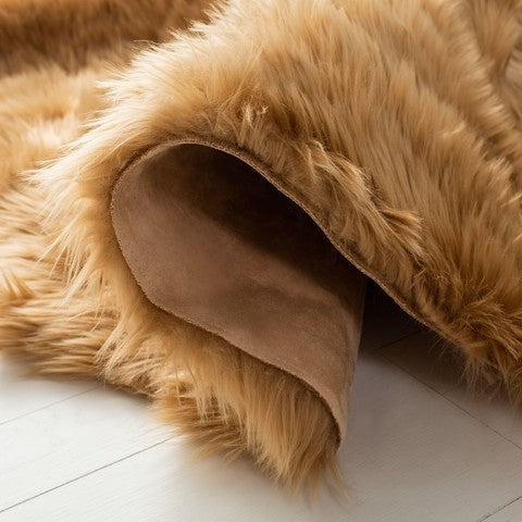 safavieh clearance faux sheep skin fss115e camel rug