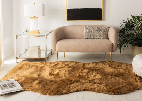 safavieh clearance faux sheep skin fss115e camel rug