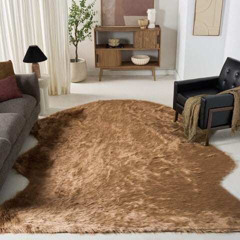 safavieh clearance faux sheep skin fss115e camel rug