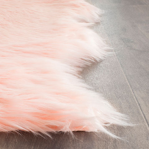 safavieh clearance faux sheep skin fss115g pink rug